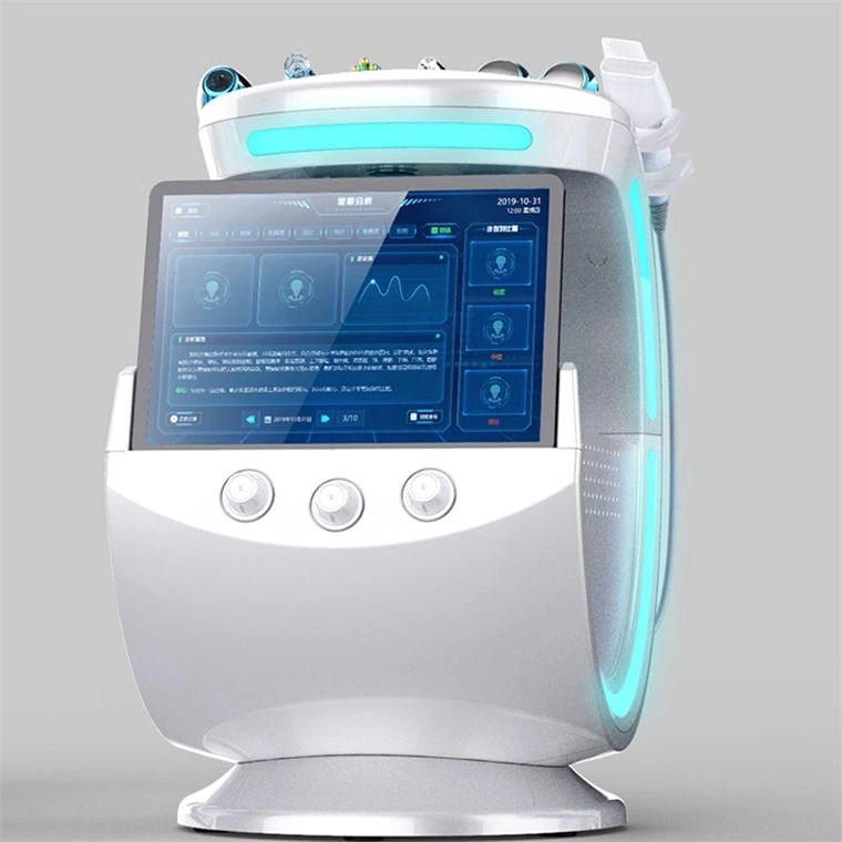 Newest Skin Care 7 in 1 Intelligent Ice Blue RF Oxygen Jet Facial Machine