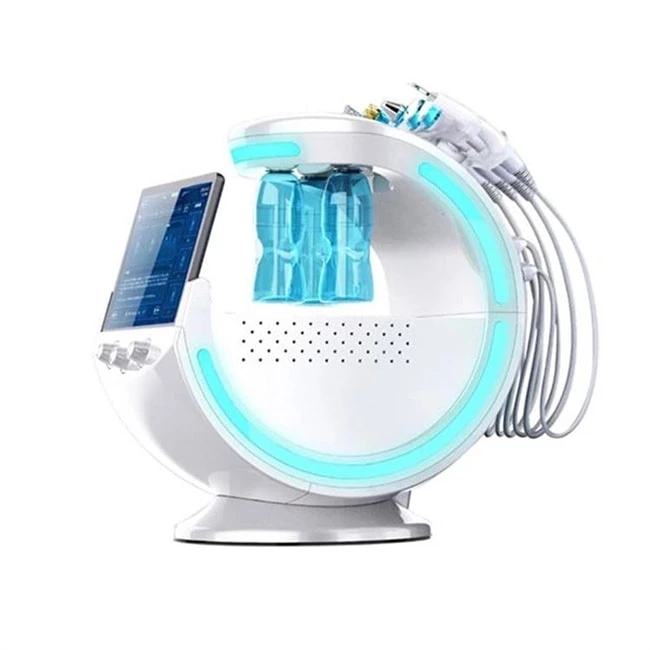 Newest Skin Care 7 in 1 Intelligent Ice Blue RF Oxygen Jet Facial Machine