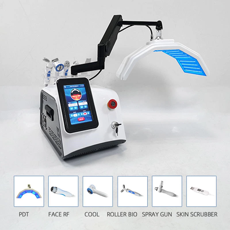 PDT 7 color lights facial multifunctional 6 in 1 skin rejuvenation led pdt bio-light therapy machine