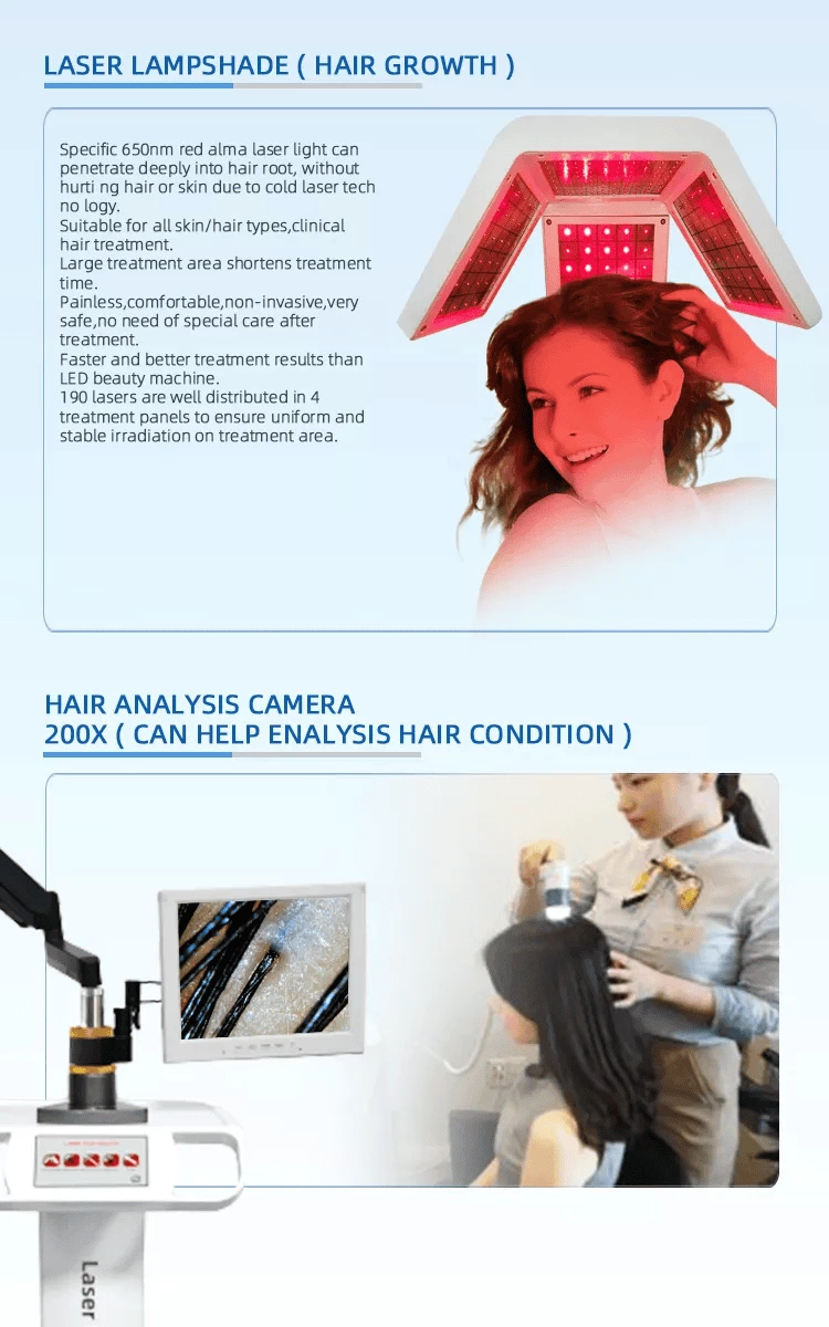 Diode Laser 650nm scalp treatment hair regrowth laser machine