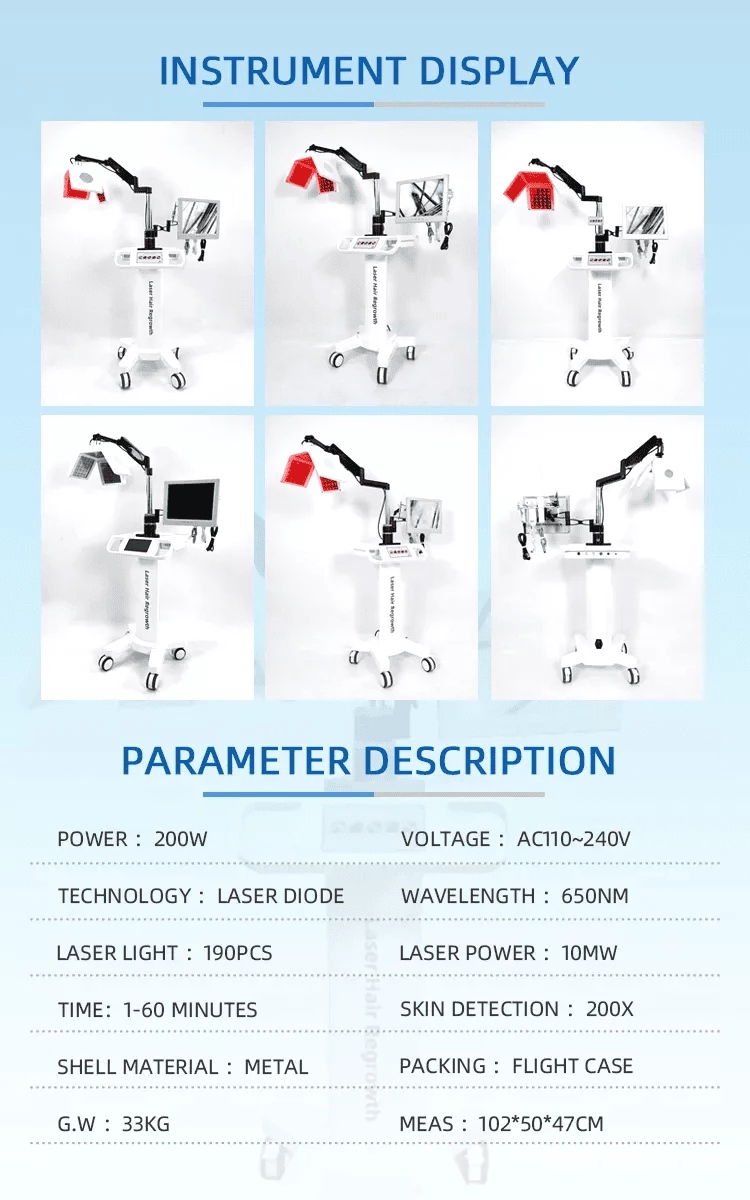 Diode Laser 650nm scalp treatment hair regrowth laser machine