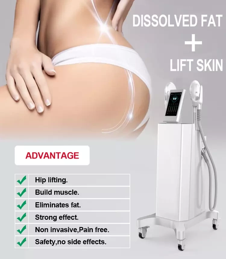 Vertical Four Handles Pro Body Slimming Device EMS Build Muscle Slimming Beauty Machine