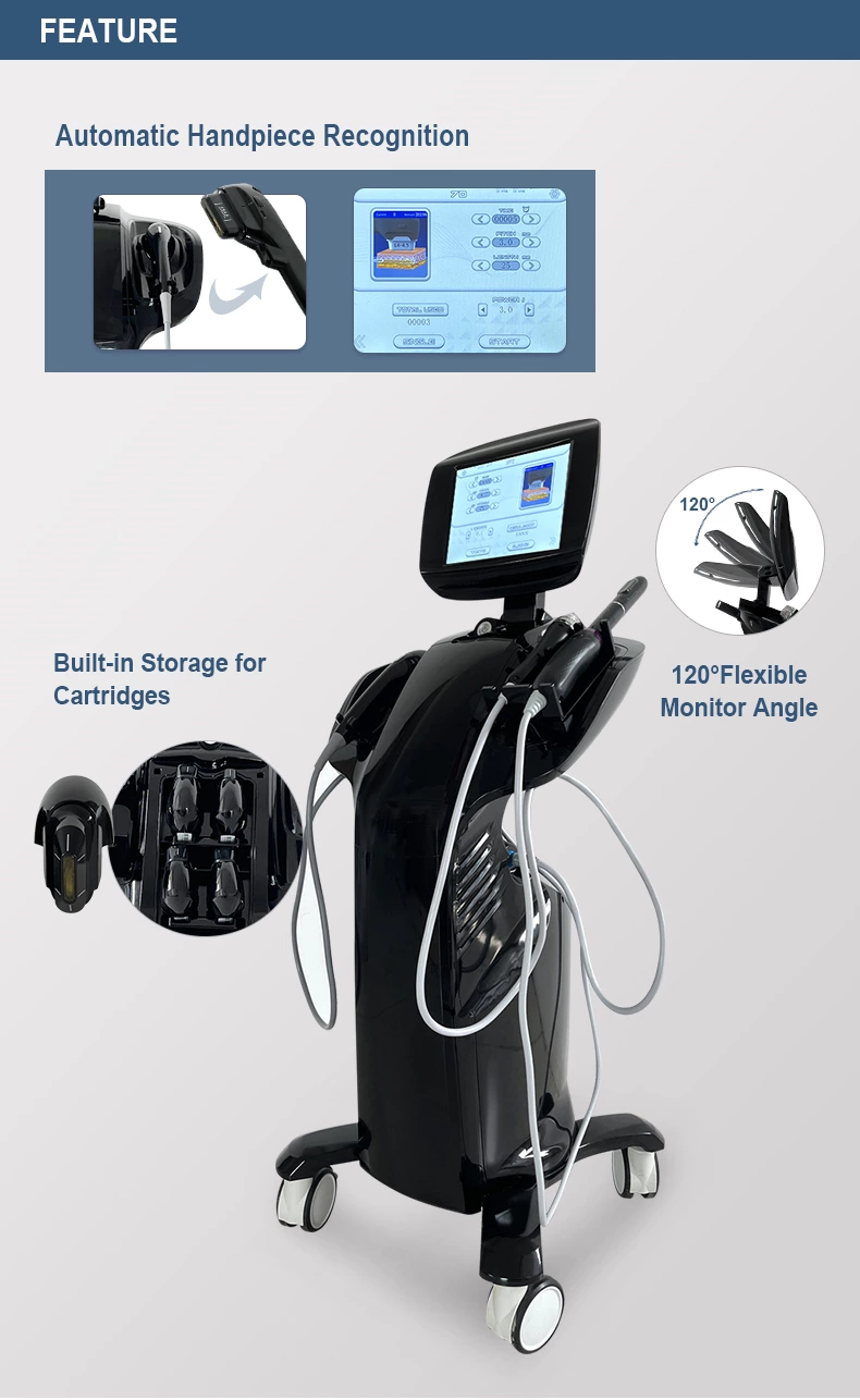 Vertical 7d hifu vaginal tightening machine body slimming hifu 3 in 1 rf microneedle machine